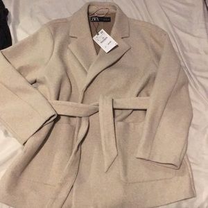 New Zara tan/beige long coat